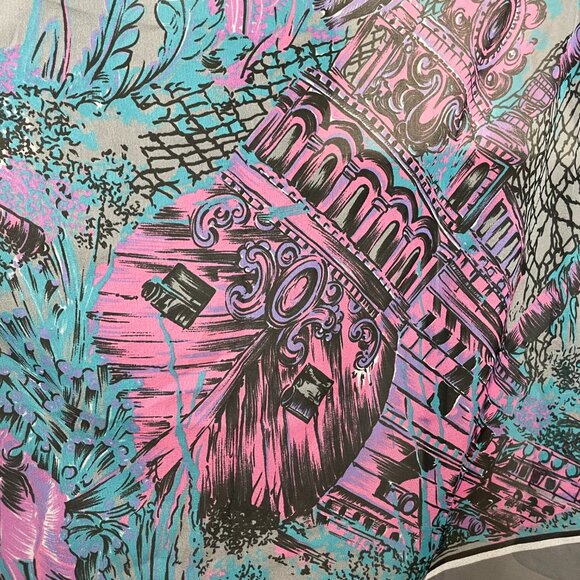 Shipwreck Scarf Lightweight Sea Ocean Underwater Scene Fish Gray‎ Pink Large - Picture 3 of 12